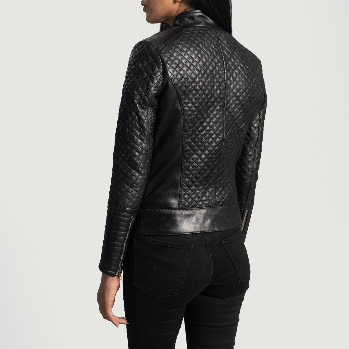 Authentic Sheepskin Leather with Aniline Finish Grain Texture &amp; Heavy-Duty Seam Stitching Detail