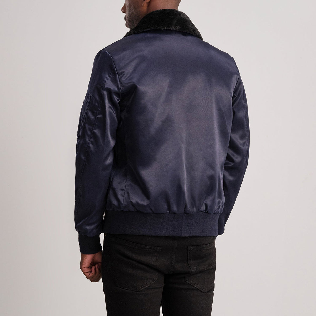 Authentic Satin Grain Texture & Heavy-Duty Seam Stitching Detail
