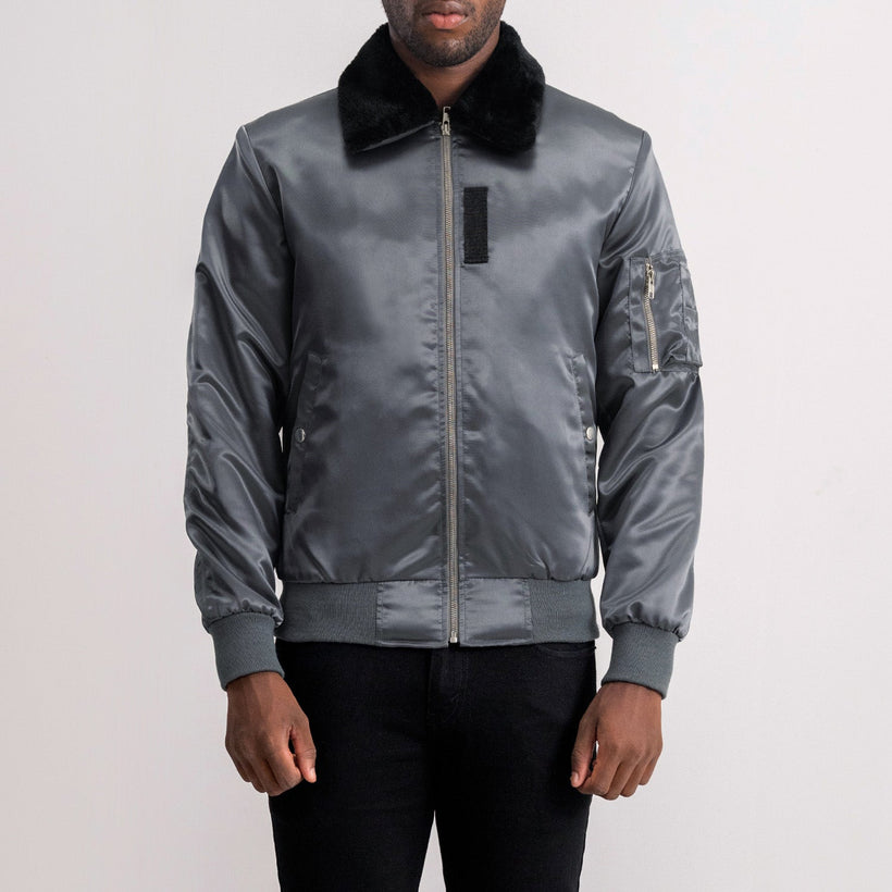 Clyde B-1-5 Grey Bomber Jacket