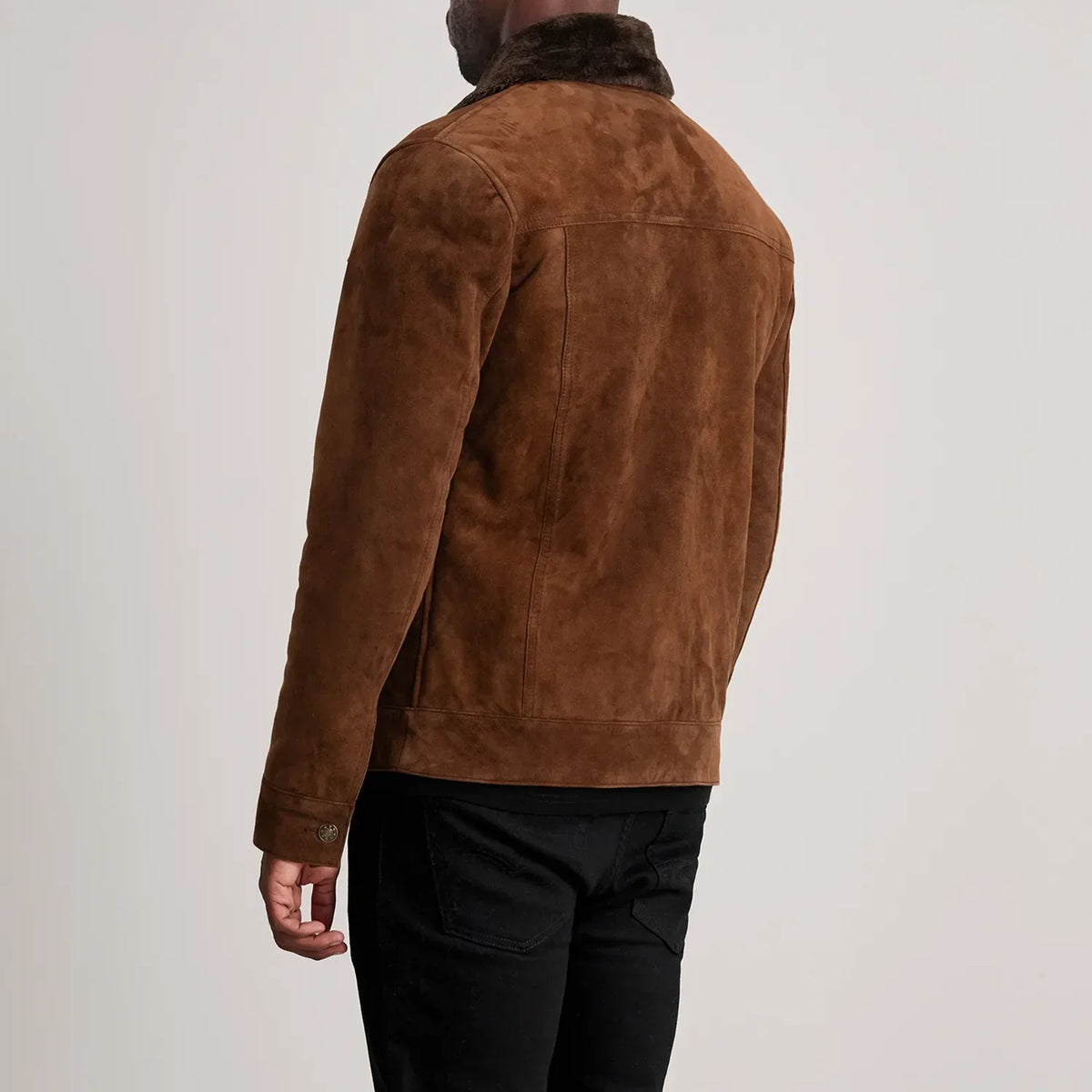 
Authentic Goatskin Suede with Suede Finish Grain Texture & Heavy-Duty Seam Stitching Detail