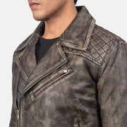 Danny Quilted Leather Biker Jacket – alternate product view 5