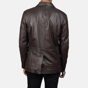 Authentic Sheepskin Leather with Semi-aniline Finish Grain Texture &amp; Heavy-Duty Seam Stitching Detail