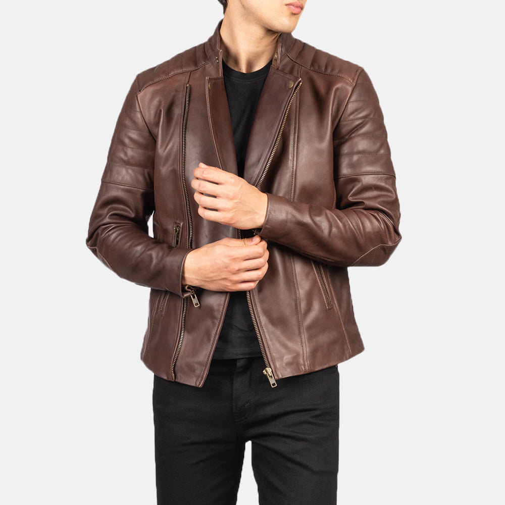 Faisor Mocha Biker Jacket – alternate product view 6