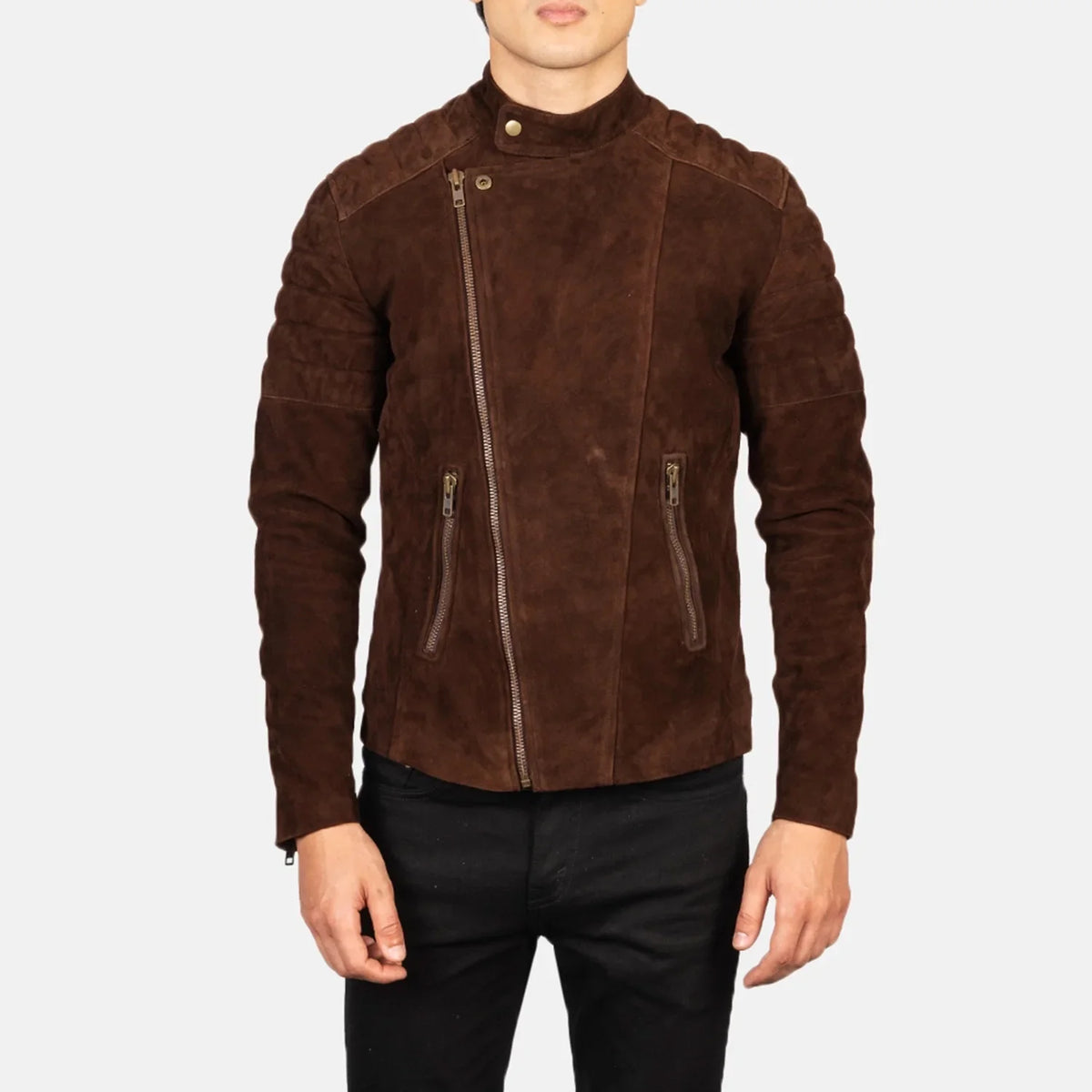 Faisor Mocha Biker Jacket – alternate product view 4