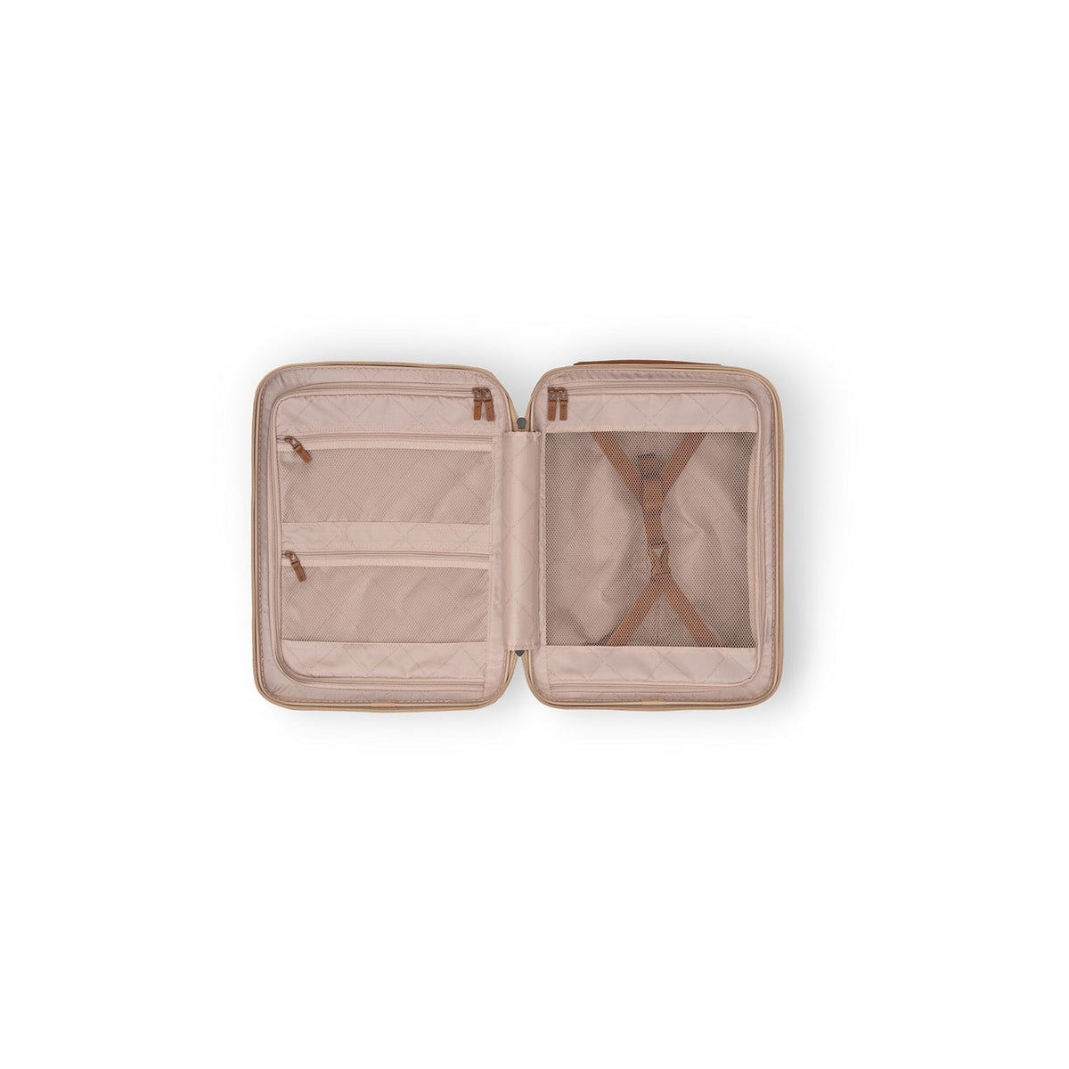 
Close-Up Detail of Classic Collar & Heavy-Duty Zipper Hardware on Hand Luggage Suitcase Front Pocket Zuna