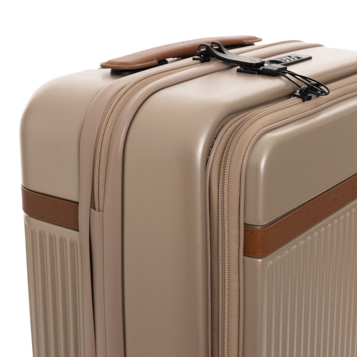 
Tailored Rib Cuffs & Hem Craftsmanship Construction Detail on Hand Luggage Suitcase Front Pocket Zuna