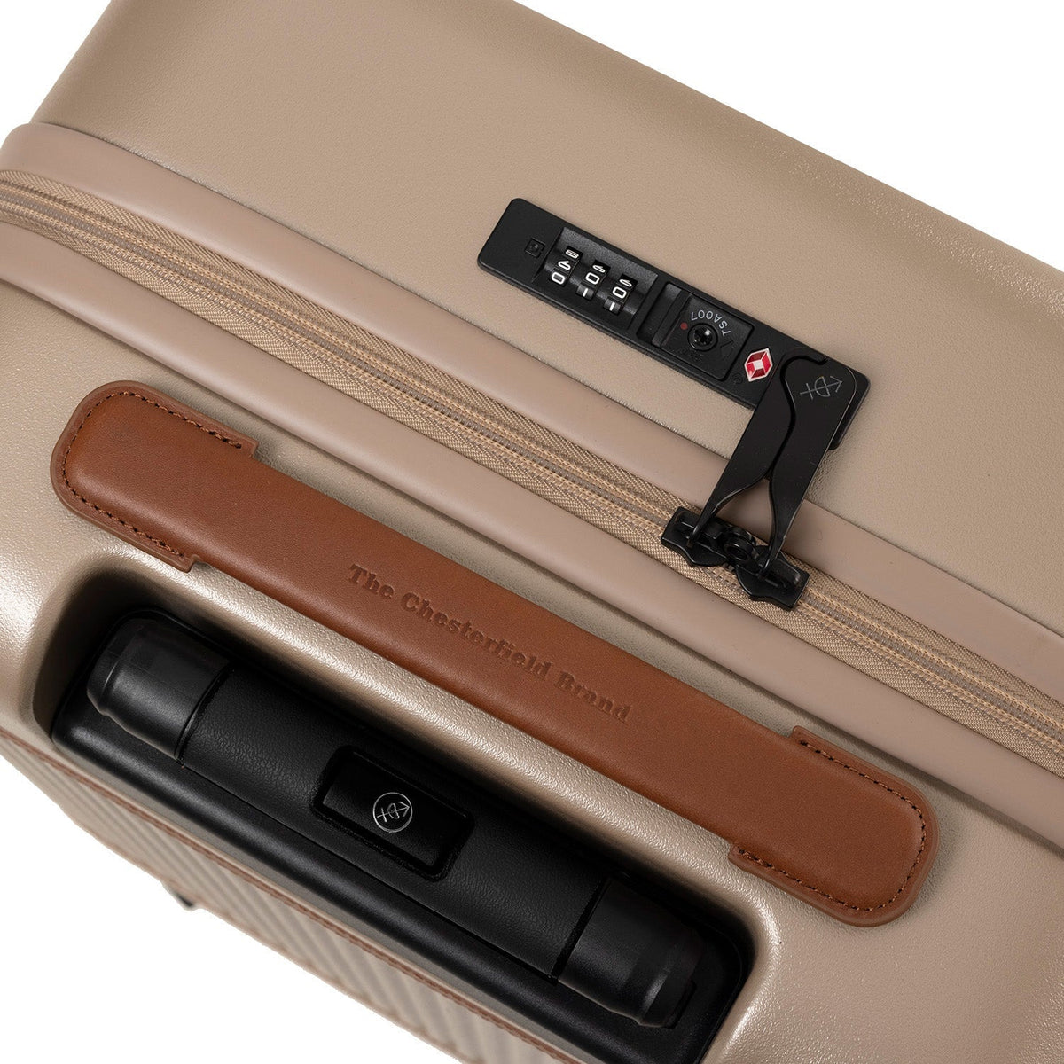 Tailored Rib Cuffs &amp; Hem Craftsmanship Construction Detail on Hand Luggage Suitcase Zuna