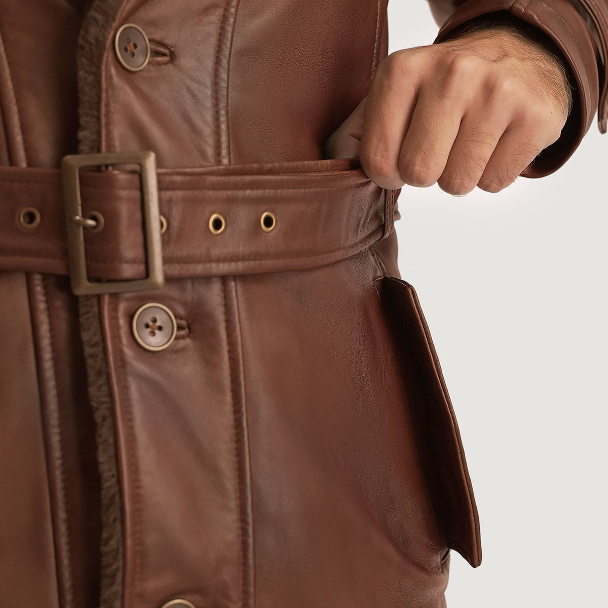 Interior View Showing Fully faux fur lined &amp; Dual Inside Utility Storage Pockets
