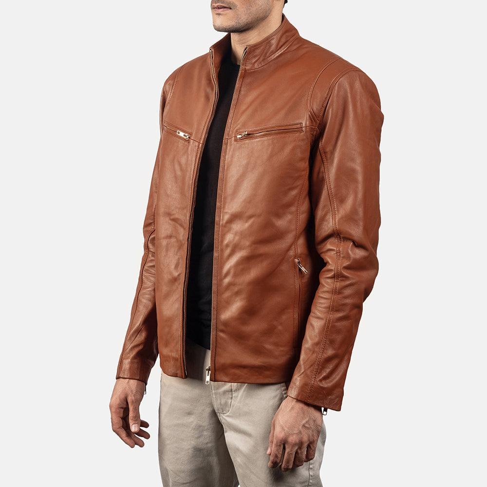 Ionic Leather Biker Jacket – alternate product view 2