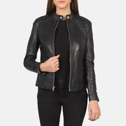 Kelsee Leather Biker Jacket – alternate product view 1