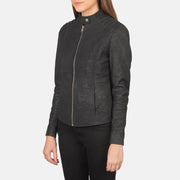 Kelsee Leather Biker Jacket – alternate product view 2