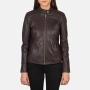 Kelsee Leather Biker Jacket – alternate product view 4