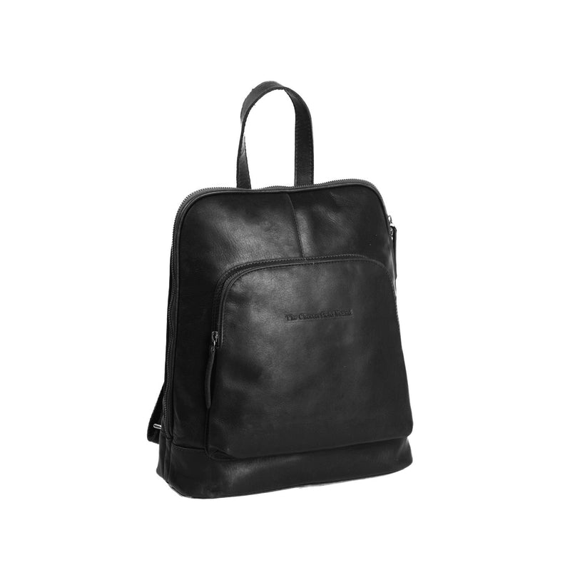 Naomi Full-Grain Leather Backpack in Classic 100% Full-Grain Leather - Full Exterior Front Profile View | Buy Online