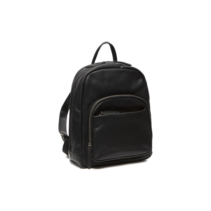 Santana Full-Grain Leather Backpack in Tan 100% Full-Grain Leather - Full Exterior Front Profile View | Buy Online