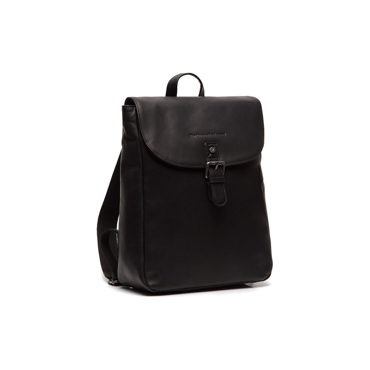 Vermont Full-Grain Leather Backpack in Classic 100% Full-Grain Leather - Full Exterior Front Profile View | Buy Online