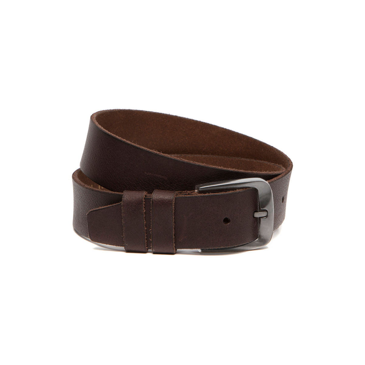 Solid Antique Brass Hardware &amp; Heavy-Duty Dual Zipper Detail on Copper Full-Grain Leather Belt