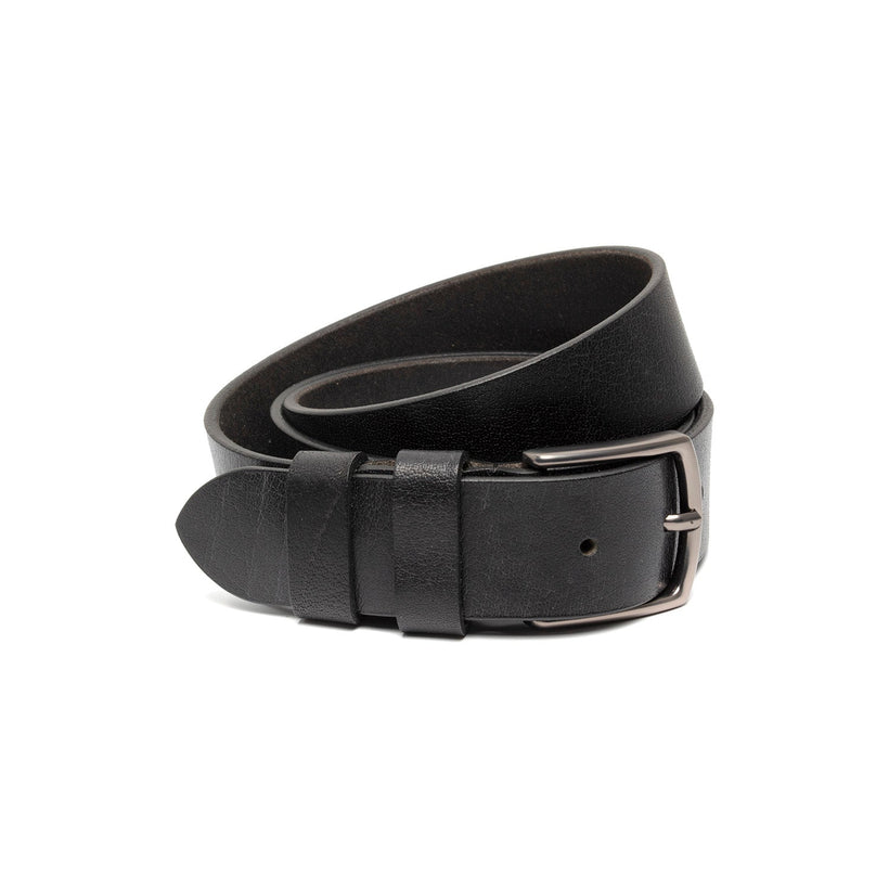 Morrison Full-Grain Leather Belt in Classic 100% Full-Grain Leather - Full Exterior Front Profile View | Buy Online