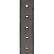 Solid Antique Brass Hardware &amp; Heavy-Duty Dual Zipper Detail on Tanaro Full-Grain Leather Belt