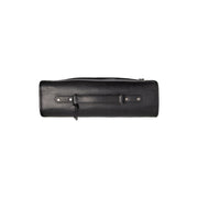 Glenwood Full-Grain Leather Briefcase - Structured Side Profile Showing Gusset Depth &amp; Expansion Capacity