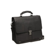 Stuttgart Full-Grain Leather Briefcase in Classic 100% Full-Grain Leather - Full Exterior Front Profile View | Buy Online
