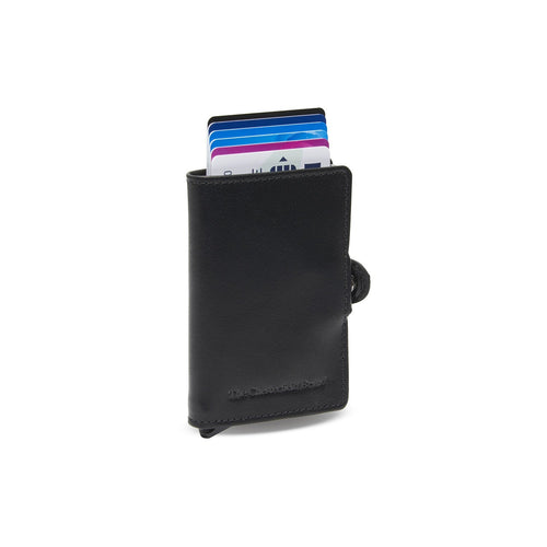 Albury Full-Grain Leather Card Holder in Classic 100% Full-Grain Leather - Full Exterior Front Profile View | Buy Online