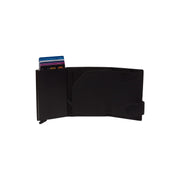 Frankfurt Full-Grain Leather Card Holder - Structured Side Profile Showing Gusset Depth &amp; Expansion Capacity