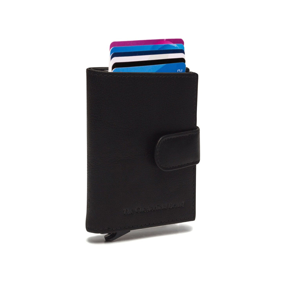Hannover Full-Grain Leather Card Holder in Classic 100% Full-Grain Leather - Full Exterior Front Profile View | Buy Online