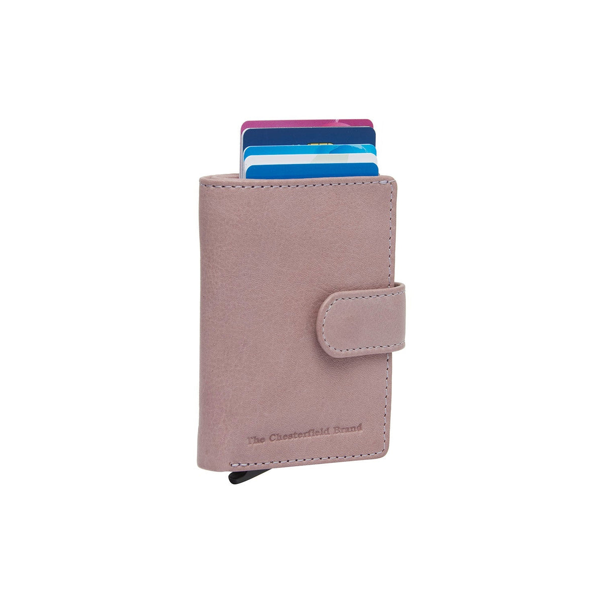 Kaunas Full-Grain Leather Card Holder in Classic 100% Full-Grain Leather - Full Exterior Front Profile View | Buy Online