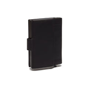 Solid Antique Brass Hardware &amp; Heavy-Duty Dual Zipper Detail on Leipzig Full-Grain Leather Card Holder