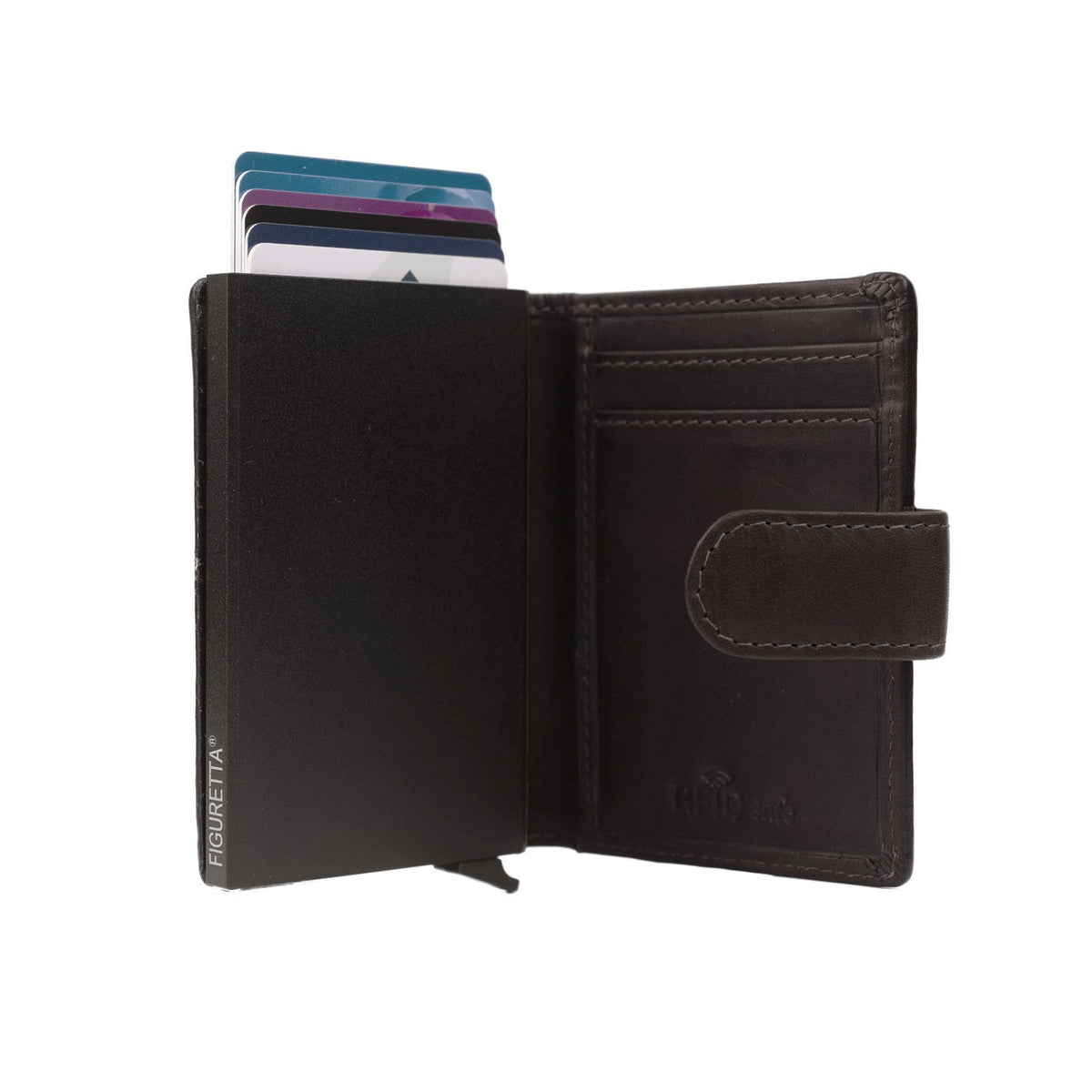 
Brown Leather Card Holder Loughton, detail view 3