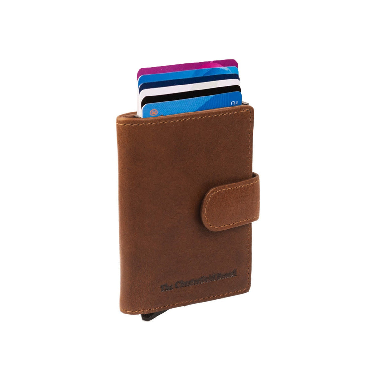 
Cognac Leather Card Holder Loughton, front view