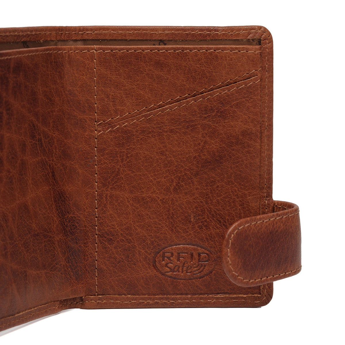 
Cognac Leather Card Holder Portland, detail view 5