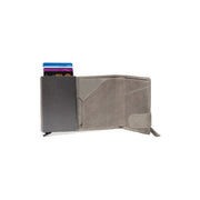 
Light Grey Leather Card Holder Portland, detail view 1