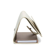 Solid Antique Brass Hardware &amp; Heavy-Duty Dual Zipper Detail on Sabana Full-Grain Leather Card Holder
