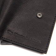 Solid Antique Brass Hardware &amp; Heavy-Duty Dual Zipper Detail on Torola Full-Grain Leather Card Holder