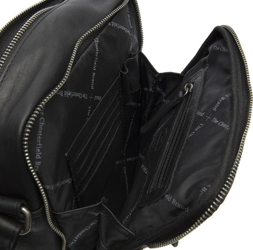 Classic 100% Full-Grain leather Bag - Rear Perspective Showing Reinforced Leather Straps & Stitching