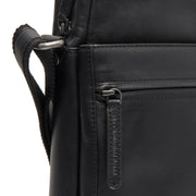 Anzora Full-Grain Leather Crossbody Bag - Structured Side Profile Showing Gusset Depth &amp; Expansion Capacity