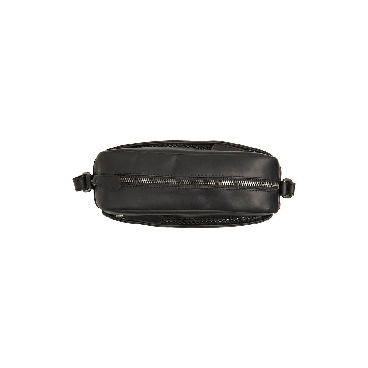 Arona Full-Grain Leather Crossbody Bag - Structured Side Profile Showing Gusset Depth &amp; Expansion Capacity