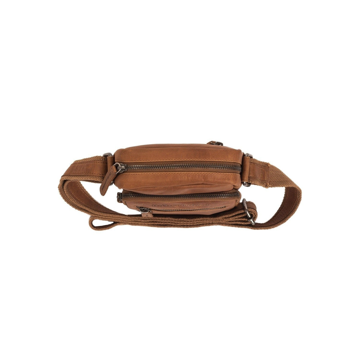 Cognac Leather Crossbody Bag Bremen, detail view 3