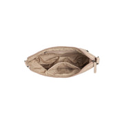 Clarita Full-Grain Leather Crossbody Bag - Structured Side Profile Showing Gusset Depth &amp; Expansion Capacity