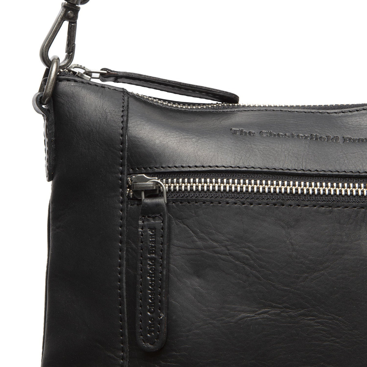 
Faro Full-Grain Leather Crossbody Bag - Structured Side Profile Showing Gusset Depth & Expansion Capacity