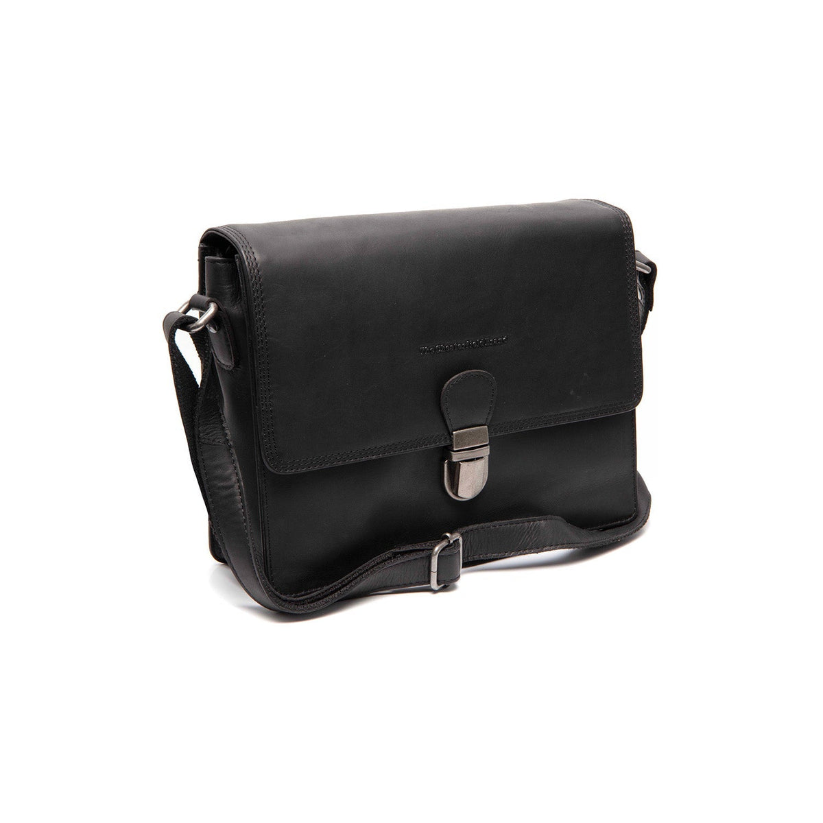 Lunor Full-Grain Leather Crossbody Bag in Classic 100% Full-Grain Leather - Full Exterior Front Profile View | Buy Online