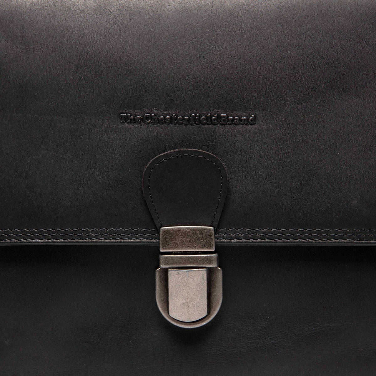 Classic 100% Full-Grain leather Bag - Rear Perspective Showing Reinforced Leather Straps &amp; Stitching