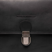 Classic 100% Full-Grain leather Bag - Rear Perspective Showing Reinforced Leather Straps &amp; Stitching