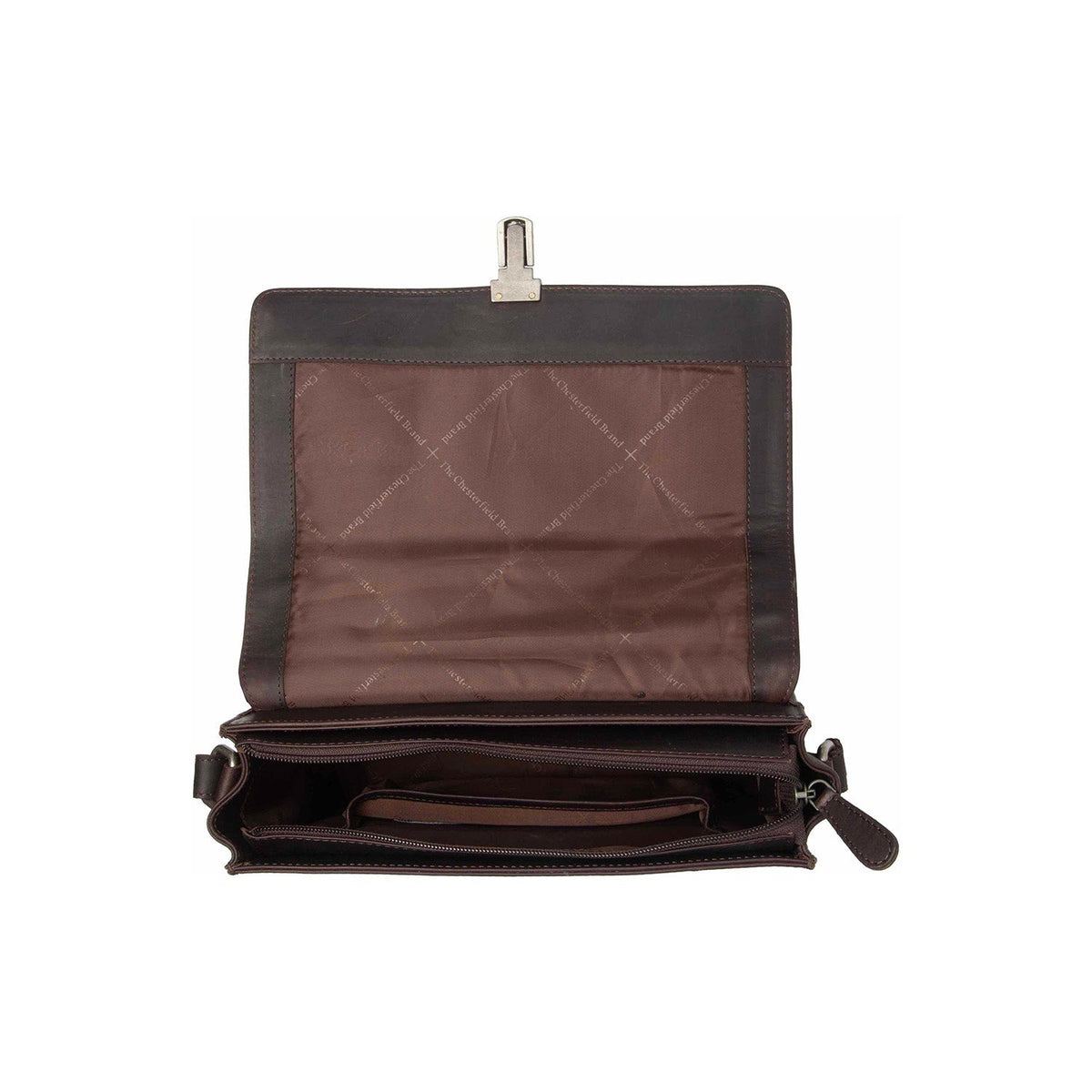 Brown Leather Crossbody Bag Lunor, detail view 3