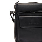 Montira Full-Grain Leather Crossbody Bag - Structured Side Profile Showing Gusset Depth &amp; Expansion Capacity