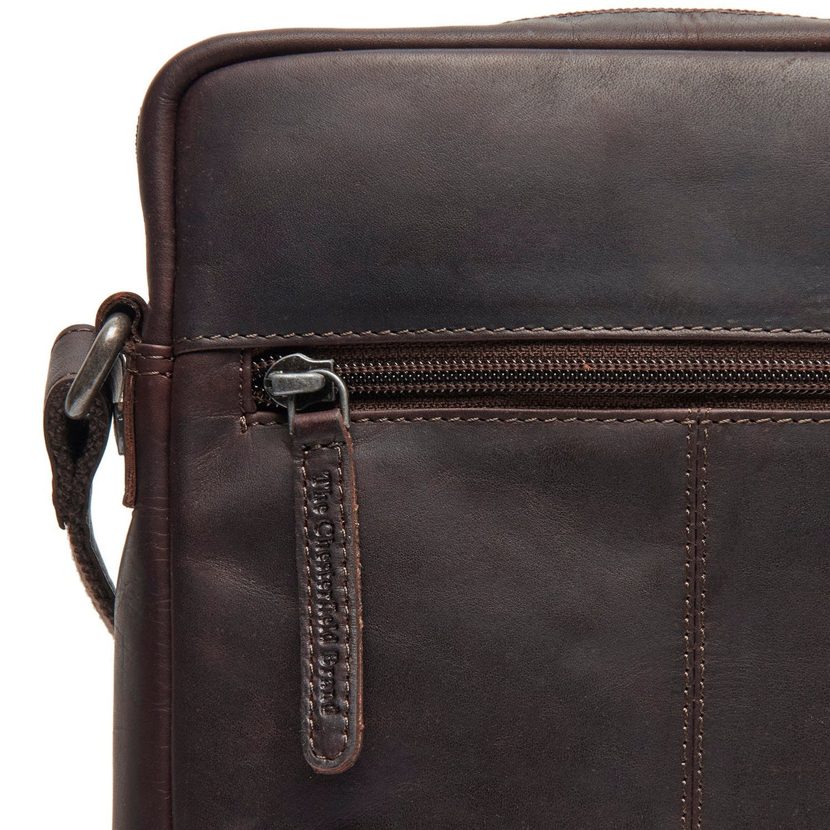 Brown Leather Crossbody Bag Montira, detail view 1