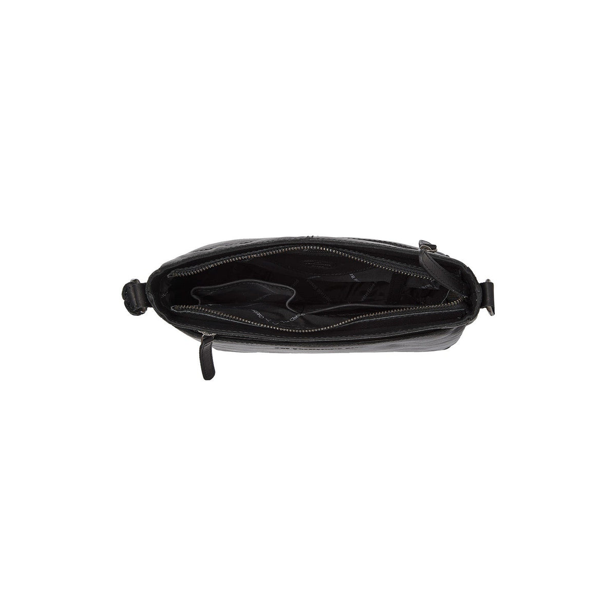 Mumbai Full-Grain Leather Crossbody Bag - Structured Side Profile Showing Gusset Depth &amp; Expansion Capacity