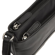 
Salerno Full-Grain Leather Crossbody Bag - Structured Side Profile Showing Gusset Depth & Expansion Capacity