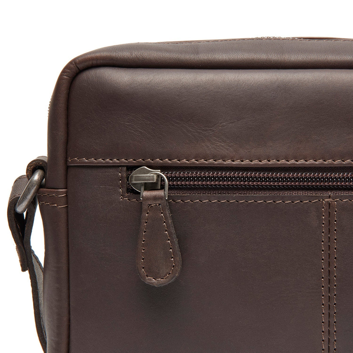
Brown Leather Crossbody Bag Westmere, detail view 3
